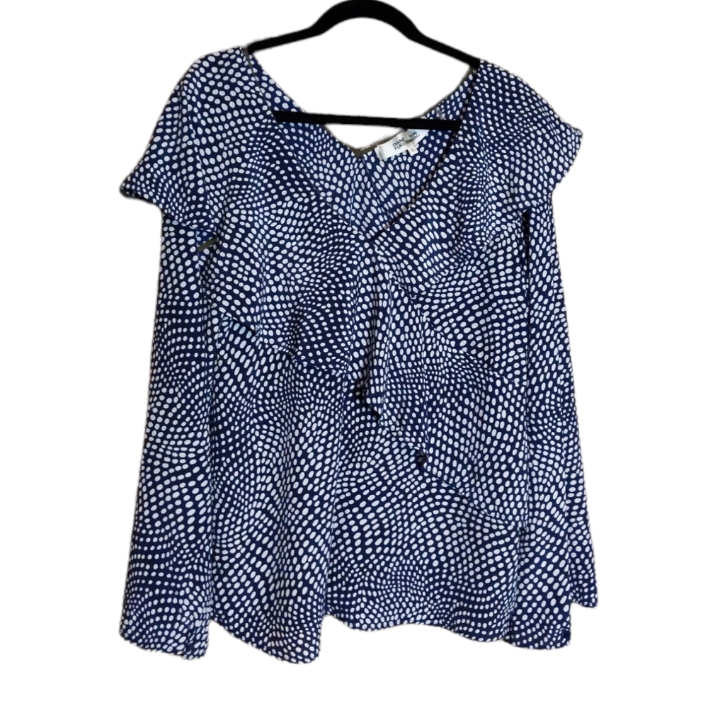 Diane von furstenberg polka dot silk blouse